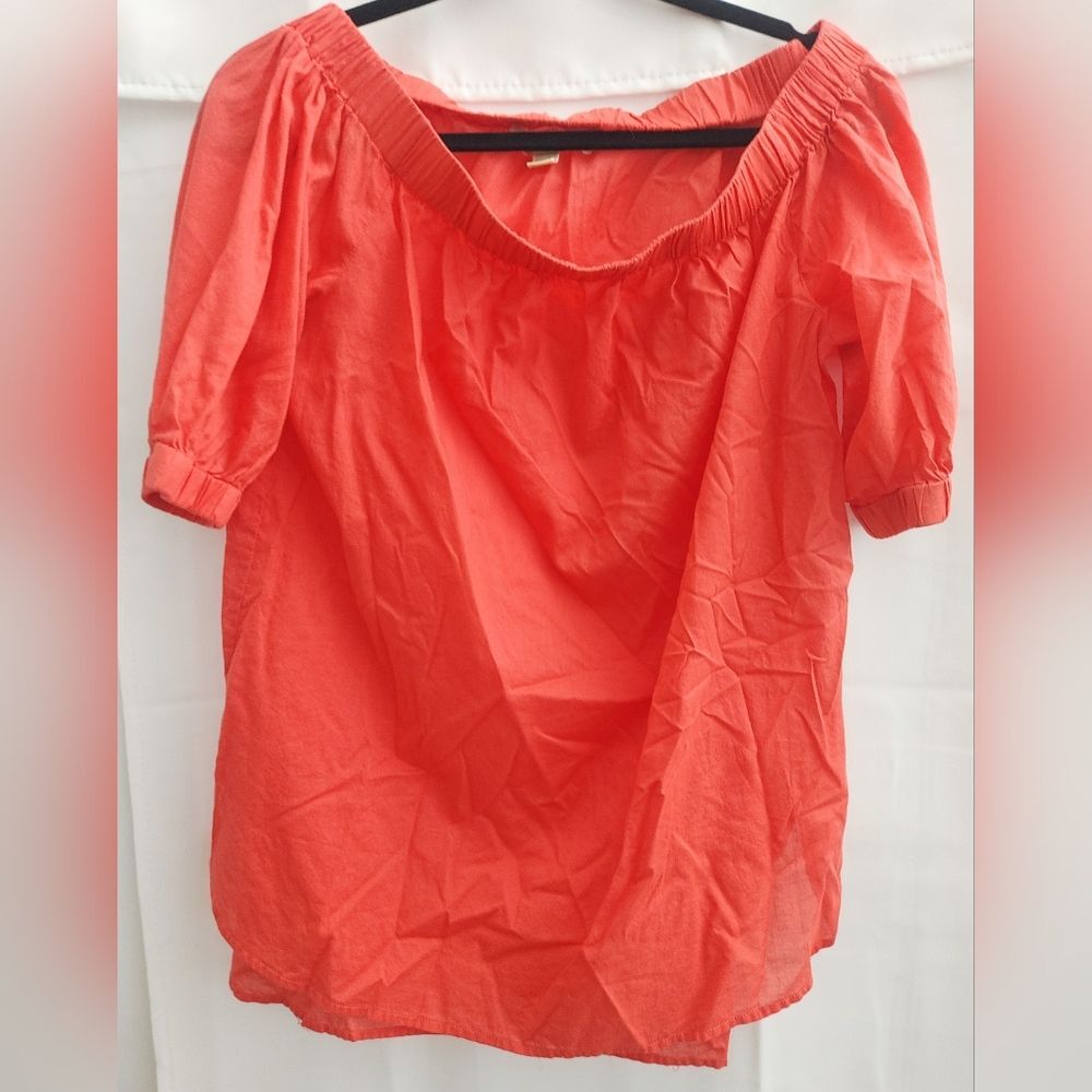 Michael Michael Kors Women's Coral Off The Shoulder Top Size Medium